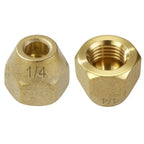 Brass Flare Nut Tube Fittings 1/8"–3/4" Air Conditioning Pipe Brass Flare Fitting Richie's