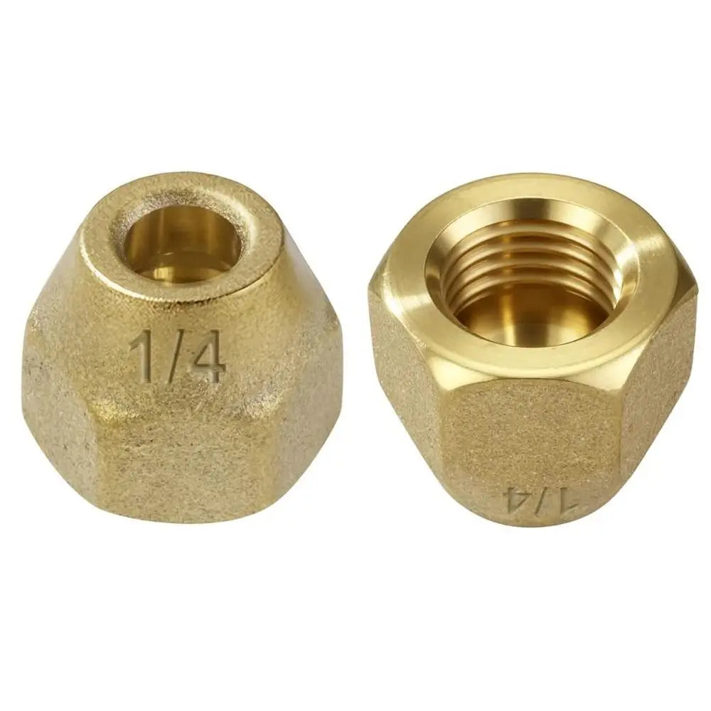 Brass Flare Nut Tube Fittings 1/8"–3/4" Air Conditioning Pipe Brass Flare Fitting Richie's