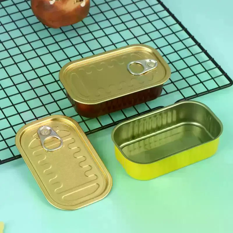2-Pack Mini Rectangular Tin Box with Pull Ring Lid | Storage Mini Tin Storage Box Richie's