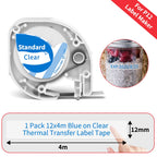 12mm Label Tape for Phomemo P12 & Dymo LetraTag – 4m Label Maker Tape Richie's Q5-133