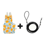 Fruit Print Parrot Harness Diaper & 2m Leash – S/M/L Bird Harness Leash Richie's C S