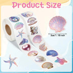500/1000pcs Pearl Shell Doodle Roll Stickers – Sealing Labels Decorative Stickers Richie's