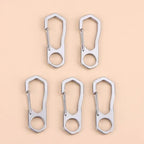 Stainless Steel Carabiner Keychain Clip Set – 2/5 Pcs Outdoor Carabiner Clip Set Richie's round hole 5pcs