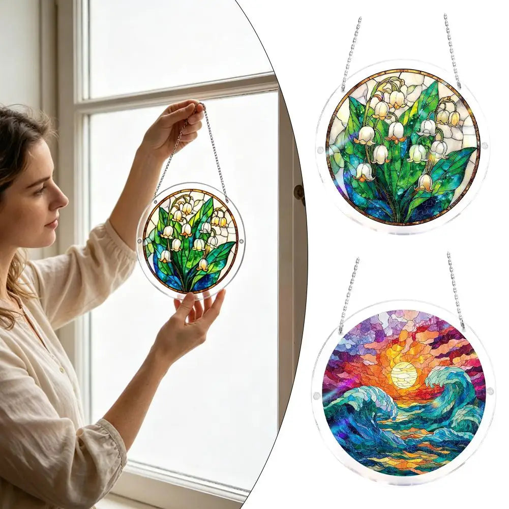 Acrylic Puzzle Suncatcher – DIY Stained Glass Window Hanging Decor Window Suncatcher Richie's