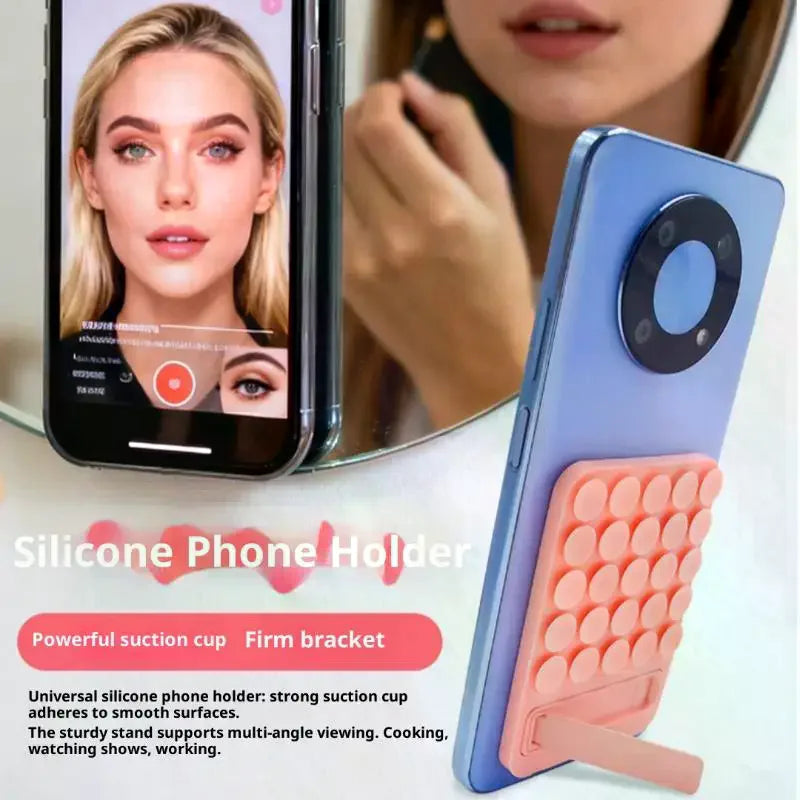 Foldable Silicone Suction Phone Mount – Shower Mirror Holder Phone Suction Mount Richie's