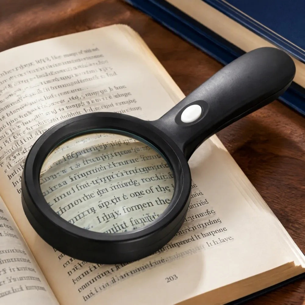 10X LED Illuminated Magnifying Glass – 12 LEDs, Optical Glass Illuminated Magnifier Richie's