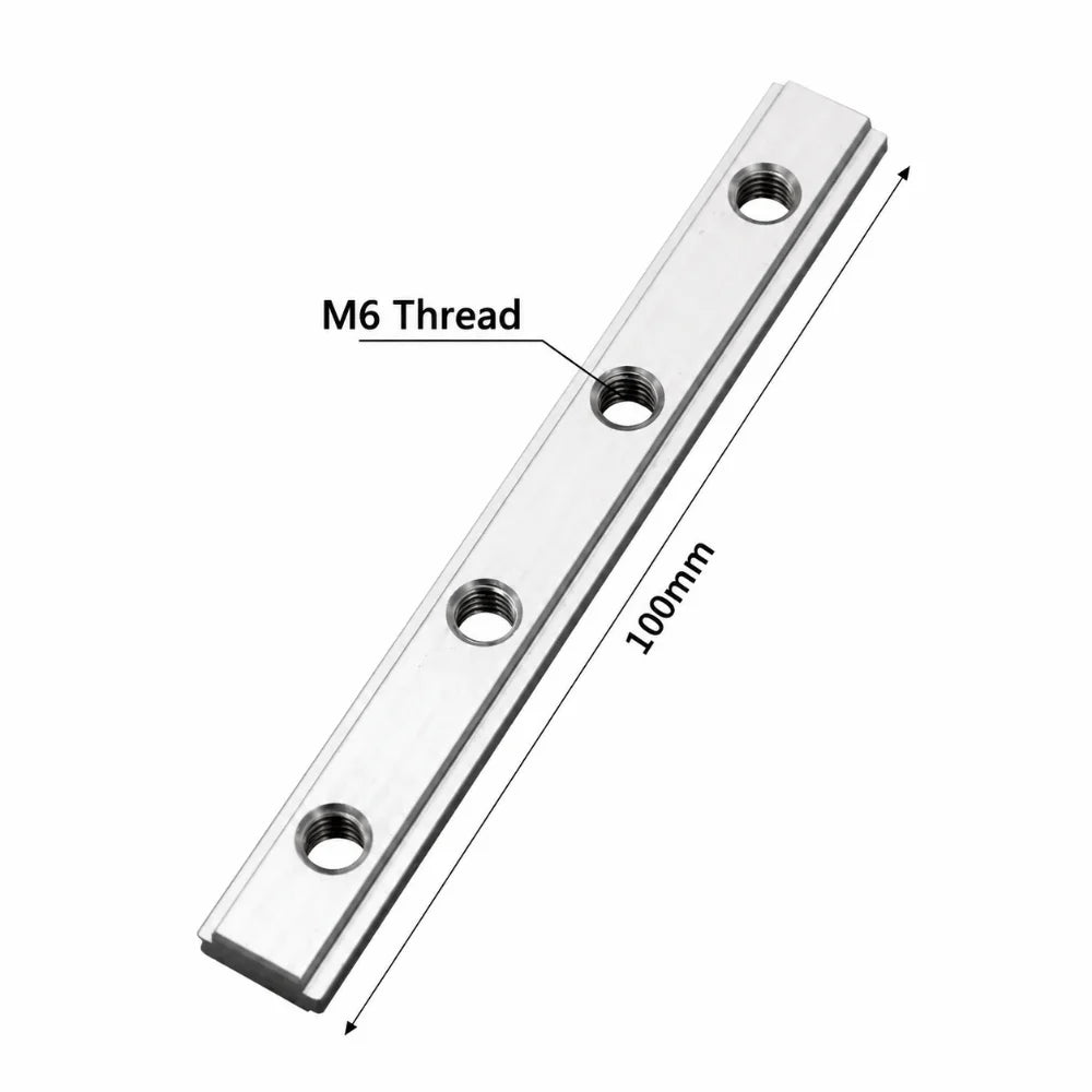 Aluminum Alloy Miter Track Jig T-Slot M6 Slider Rail Guide Miter Track Jig Richie's 100mm