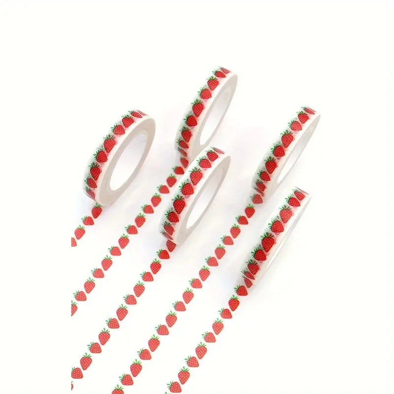 3 Rolls Strawberry Washi Tape – Scrapbooking & Planner Stickers Decorative Washi Tape Richie's