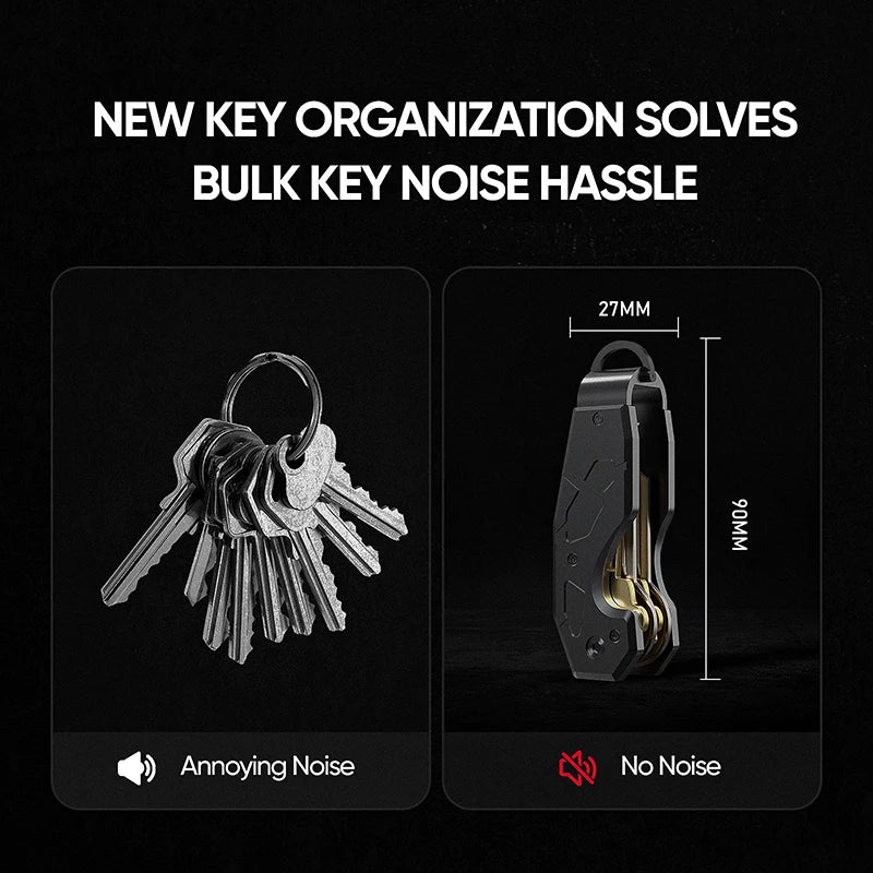 Zeeker Compact Metal Key Organizer | Minimalist Key Fob 2–6 Keys Metal Key Organizer Richie's