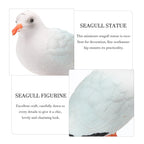 Seagull Figurine Nautical Bird Statue Miniature Home Décor Decorative Figurine Richie's