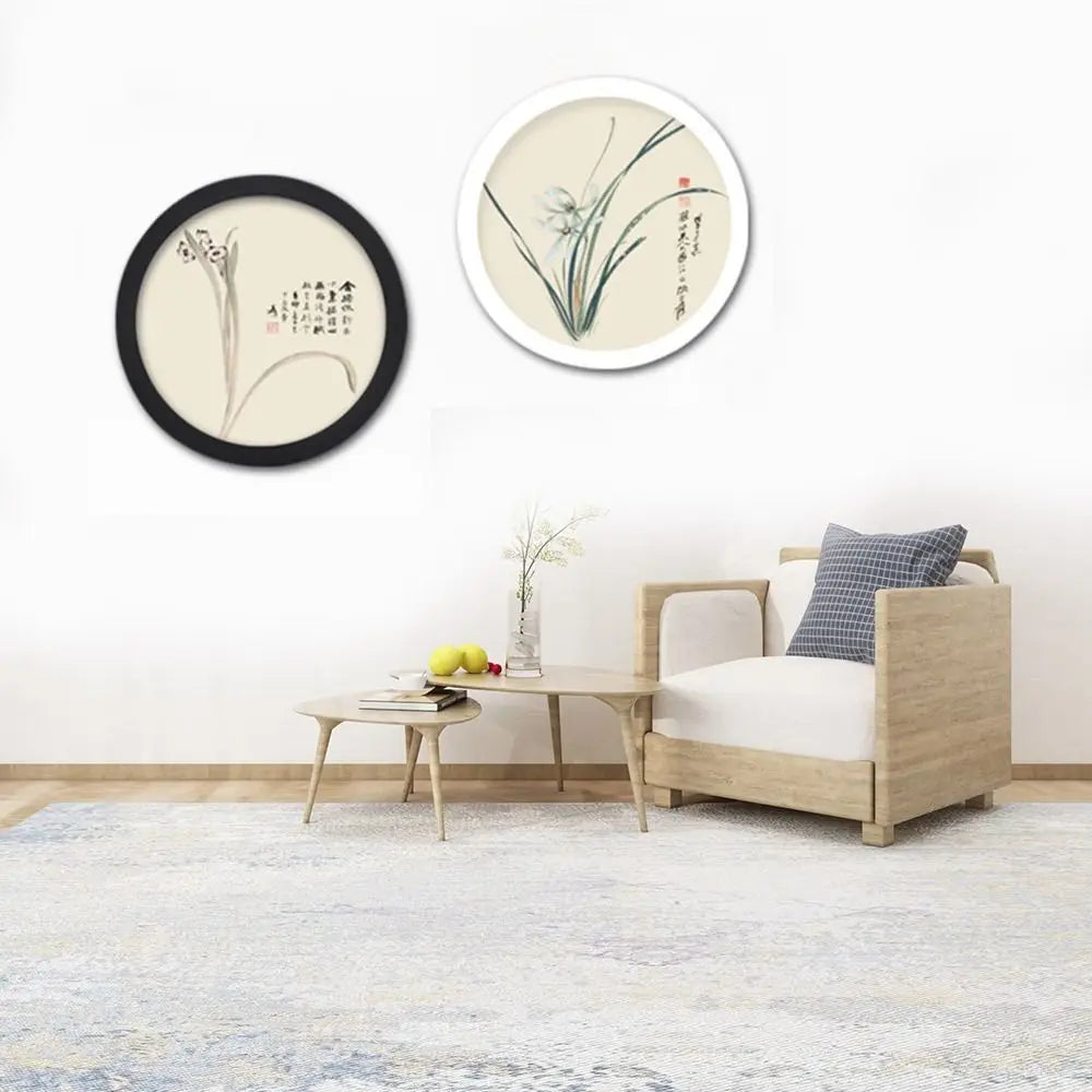 Wooden Round Picture Frame Wall Mounted Circle Photo Holder Round Picture Frame Richie's