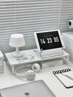 Wood Monitor Stand Riser with Metal Frame & Desk Organizer Monitor Stand Riser Richie's