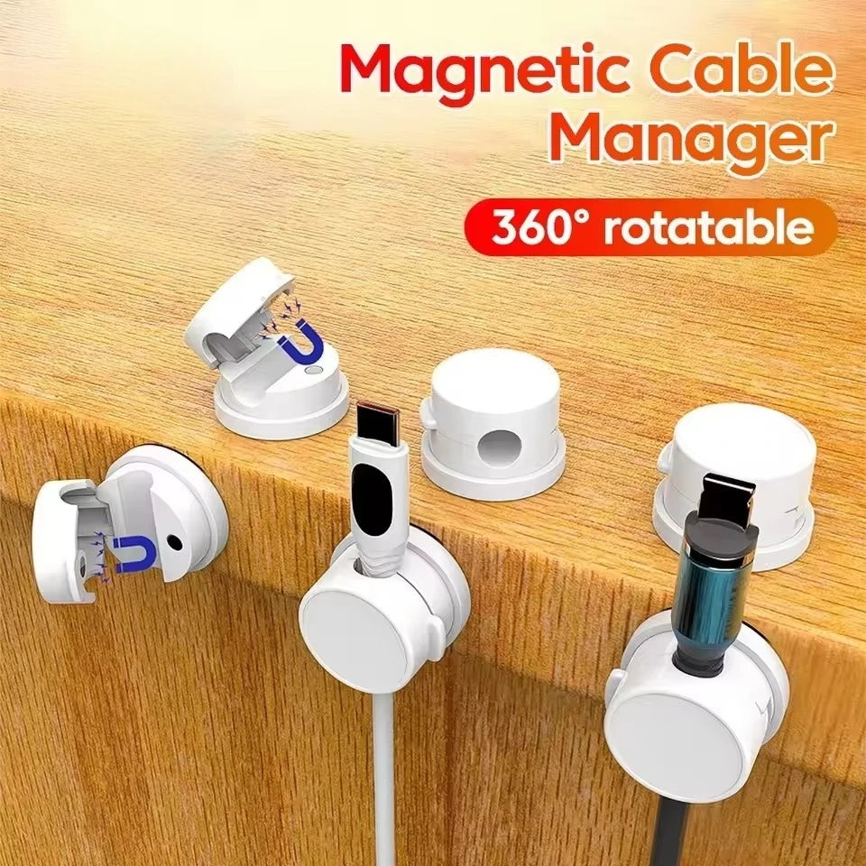 360° Magnetic Cable Clips | Adhesive Wire Organizer Cable Management Clip Richie's