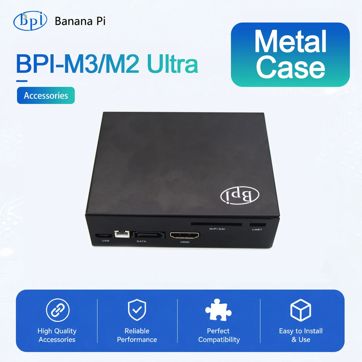 Banana Pi BPI-M3 / M2 Ultra Metal Case – Protective Enclosure SBC Metal Case Richie's Default Title