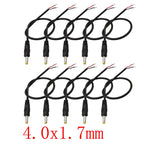 10Pcs DC Power 4.0×1.7mm Male Plug Bare Wire Cable 30CM DC Power Cable Richie's Default Title