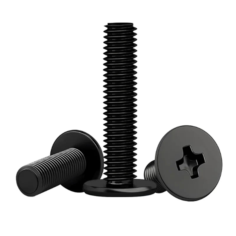 50-Pack UNC #6-32 Flat Head Phillips Case Screws – Black/Silver PC Case Screws Richie's