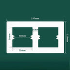 Plastic Wall Switch Cover Panel Universal Frame Bottom Box Switch Cover Panel Richie's white-type2