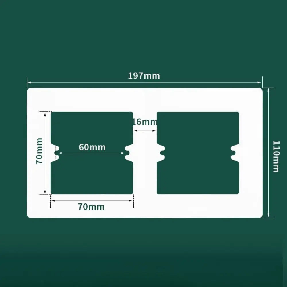 Plastic Wall Switch Cover Panel Universal Frame Bottom Box Switch Cover Panel Richie's white-type2