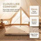 Double Camping Air Mattress 10cm Self-Inflating with Built-In Pump Camping Air Mattress Richie's