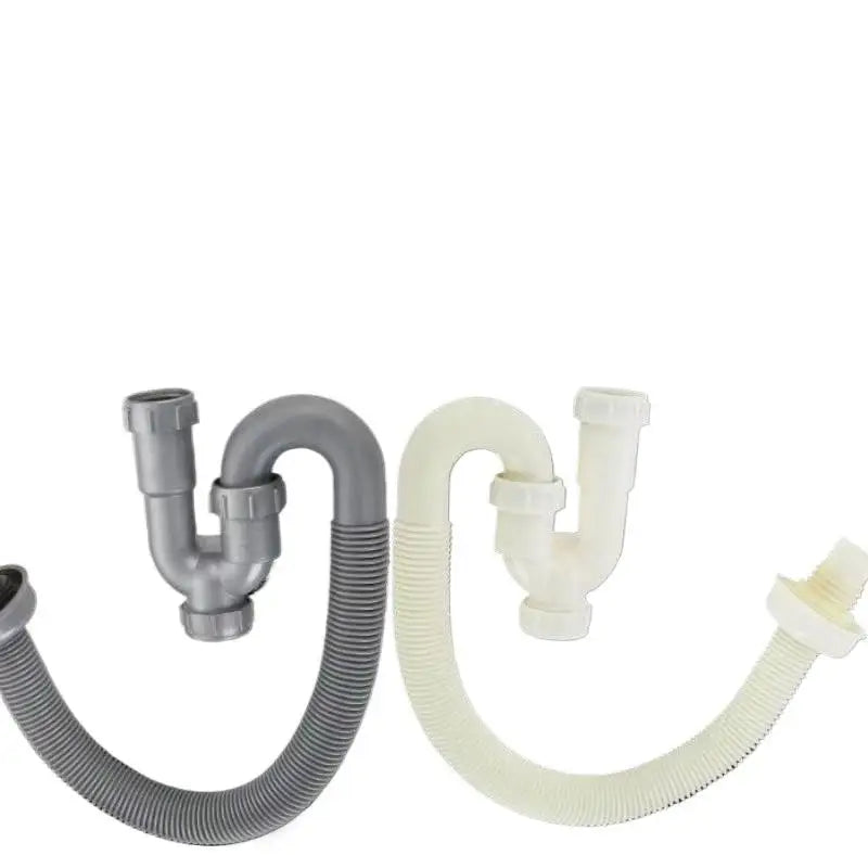 Flexible S-Trap Sink Drain Pipe – Anti-Odor PP Hose 60cm Sink Drain Pipe Richie's
