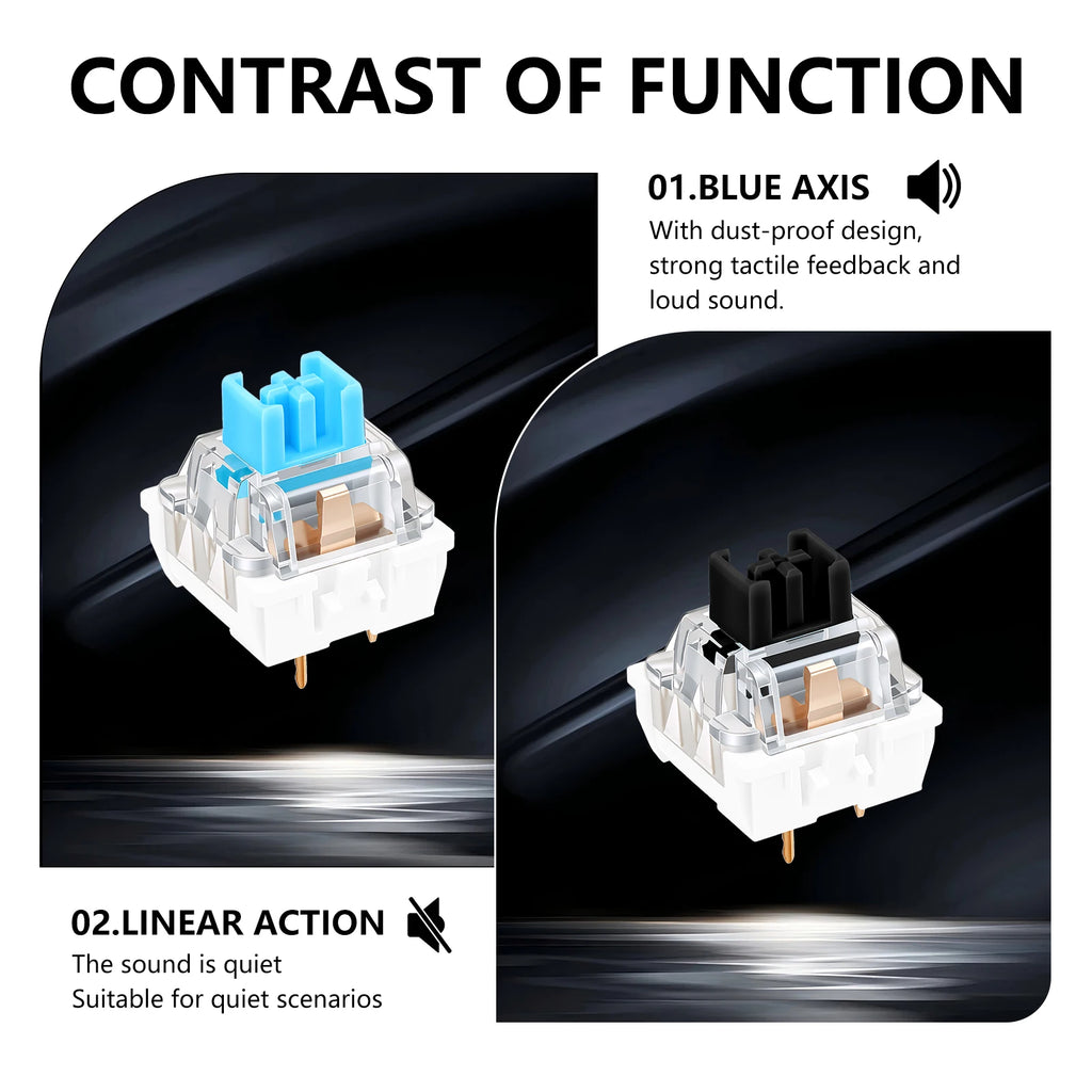150/50Pcs 3-Pin RGB Mechanical Keyboard Switches + Puller Tools Keyboard Switch Set Richie's