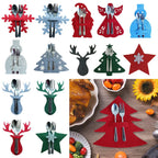 Christmas Cutlery Holder Bags | Festive Non-Woven Fabric 4 Pcs Cutlery Holder Bags Richie's