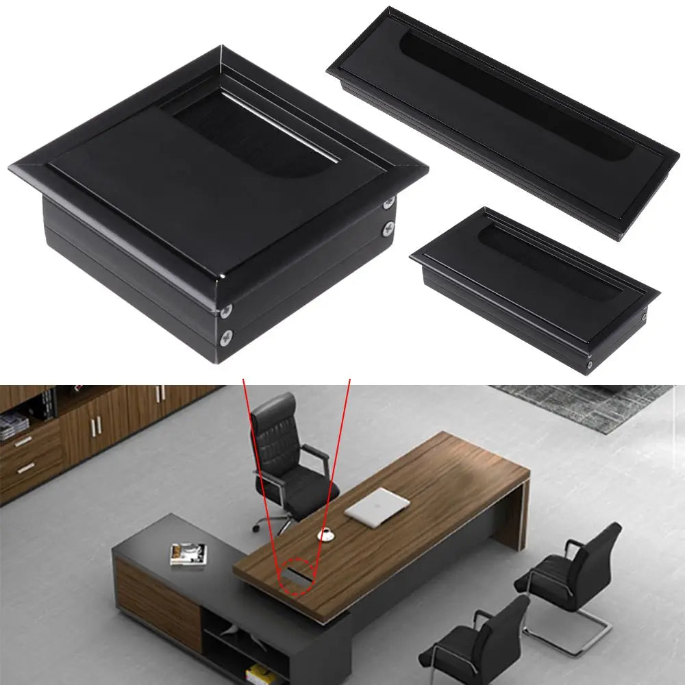 Rectangle Desk Cable Grommet Wire Hole Cover | Cable Organizer Desk Cable Grommet Richie's