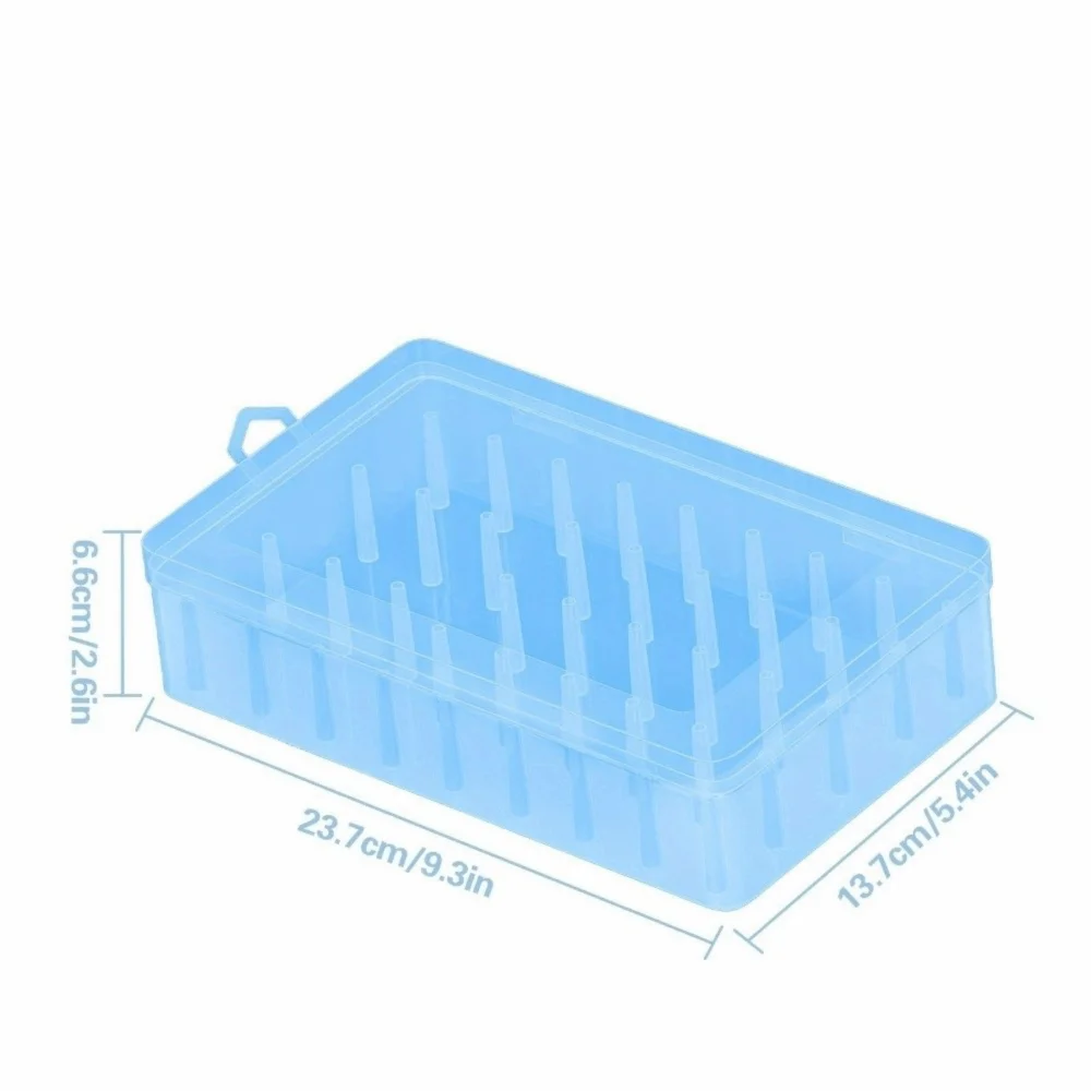 42-Axis Transparent Sewing Thread & Bobbin Storage Box Sewing Thread Organizer Richie's Blue