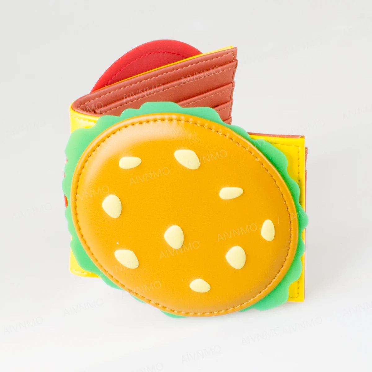 Burger Shaped Novelty Wallet – Unisex PU Card & ID Holder Novelty Wallet Richie's