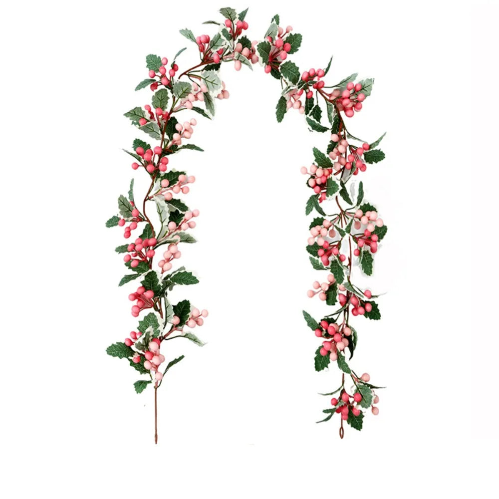 DIY Pink Berry Christmas Wreath – Artificial Garland Vine Artificial Wreath Garland Richie's A1
