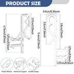 60-Pack Curtain Track Clips – Clear & Silver Snap-In Valance Clips Curtain Track Clips Richie's