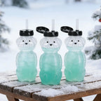 3-Pack Bear Straw Cups 230ml BPA-Free Reusable Drinking Bottles Reusable Straw Cups Richie's