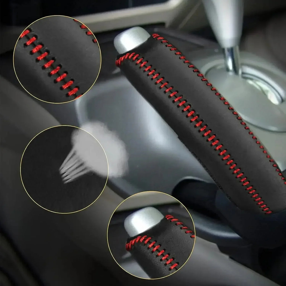 Leather Handbrake Cover for SEAT Altea Toledo Ibiza Leon Skoda Fabia Handbrake Cover Richie's