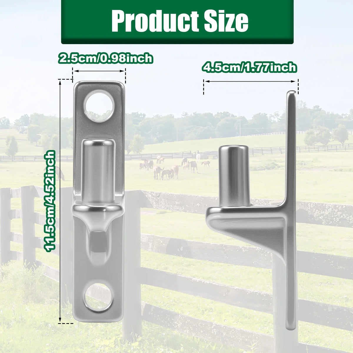 Heavy Duty 600 lb Detachable Gate Hinge – Stainless Steel Gate Hinge Richie's silver 2pcs Male