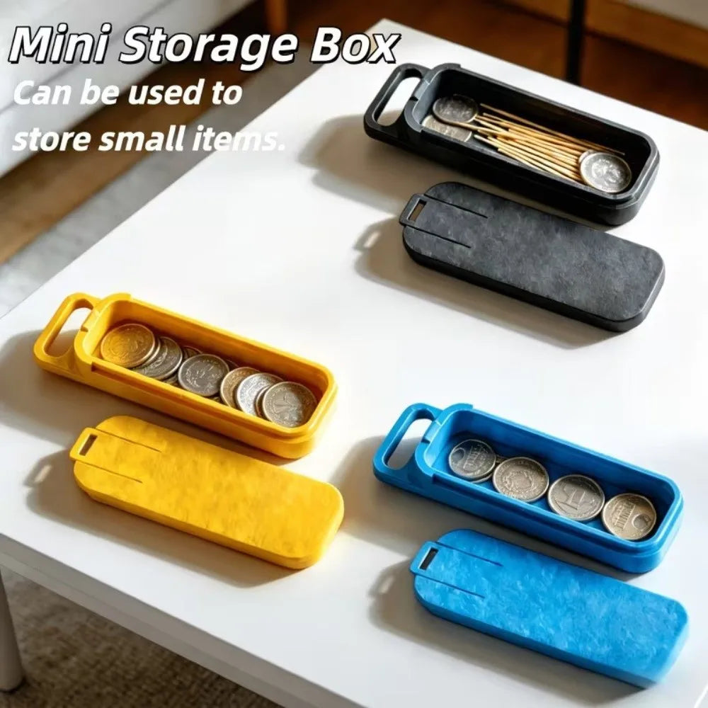 2-Pack Mini Plastic Storage Box Sliding Lid & Handle Mini Storage Box Richie's