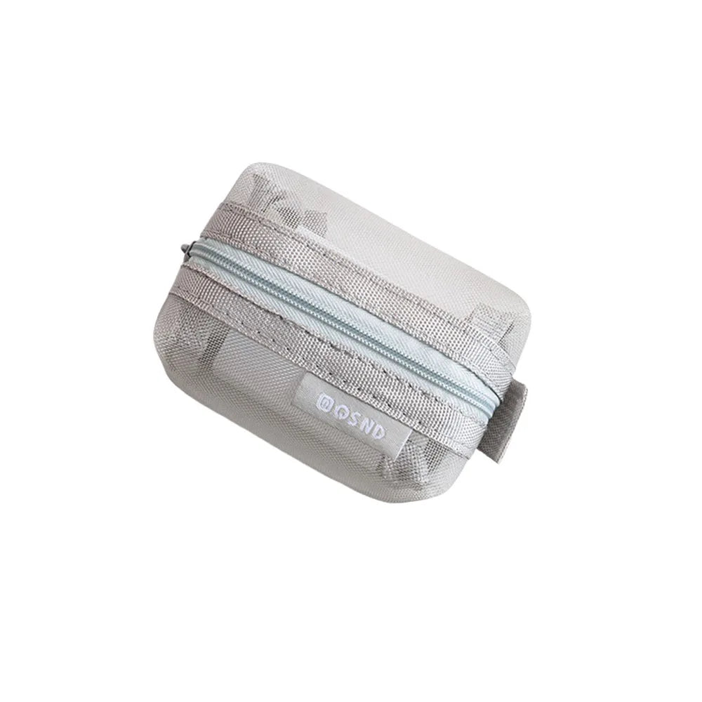 Mini Nylon Zipper Storage Bag – Cosmetic & Coin Organizer Storage Organizer Bag Richie's Grey-4