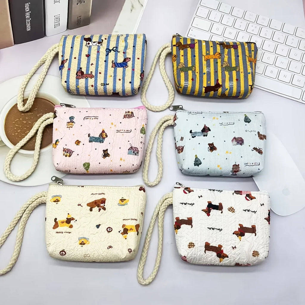 12 Pcs Sausage Dog Wristband Zipper Coin Purse Mini Wallet Set Coin Purse Set Richie's