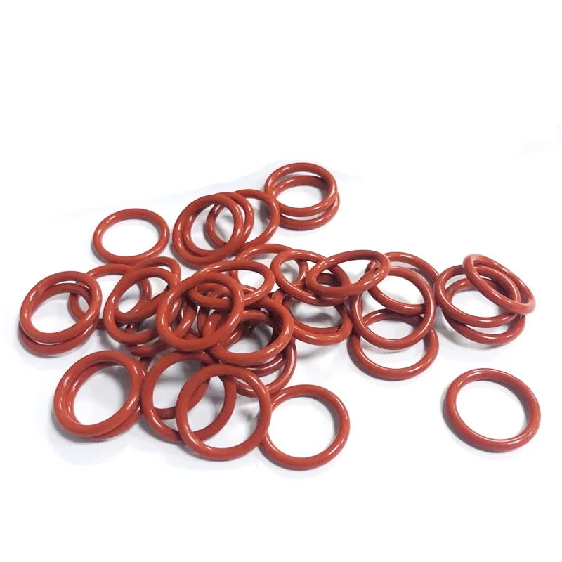 VMQ Food Grade Red Silicone O-Rings CS2mm 2.4mm | 10/50 Pcs Silicone O-Ring Gaskets Richie's