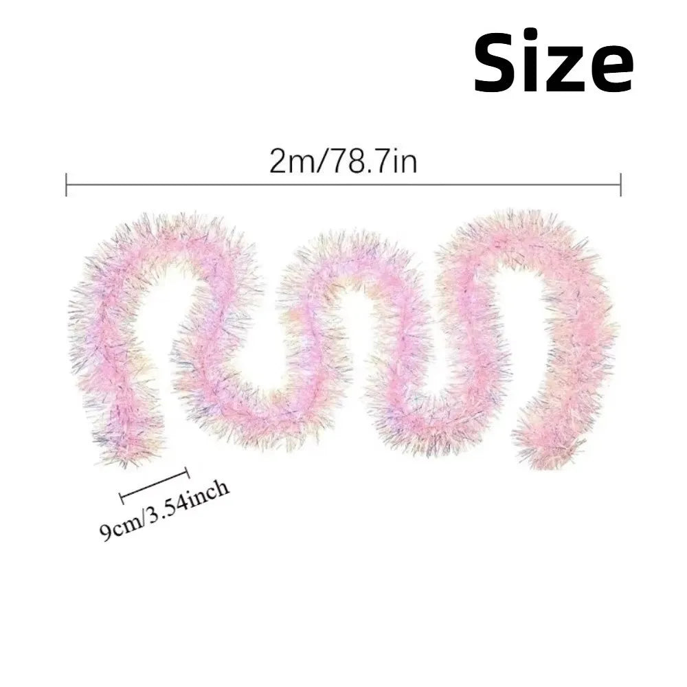2M Pink Tinsel Garland – Sparkling Christmas & Party Decor Christmas Garland Richie's