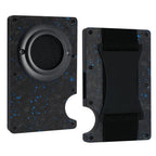 Zeeker Men's Metal Wallet | AirTag Bracket & RFID Blocking Metal Card Wallet Richie's blue carbon 1
