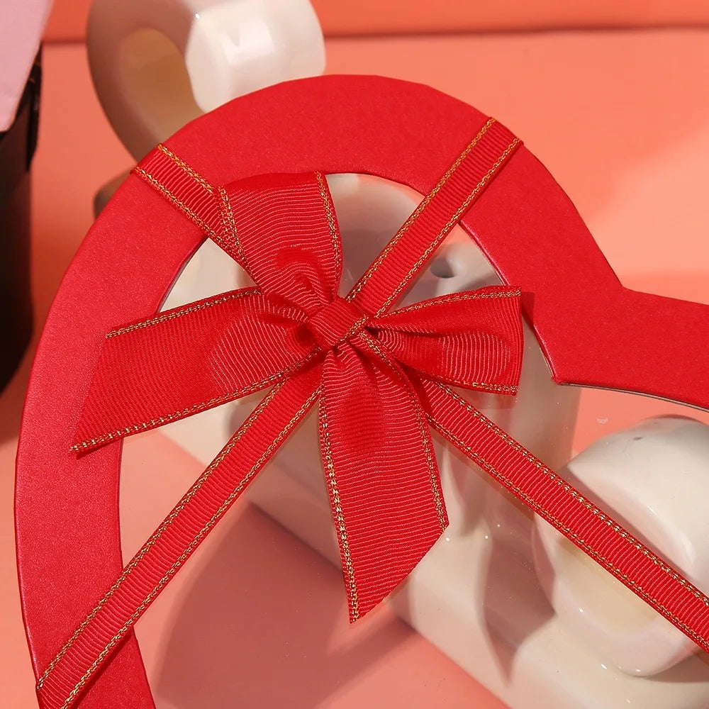Heart-Shaped Gift Box with Bowknot & Clear Lid | 3 Sizes Gift Box Richie's