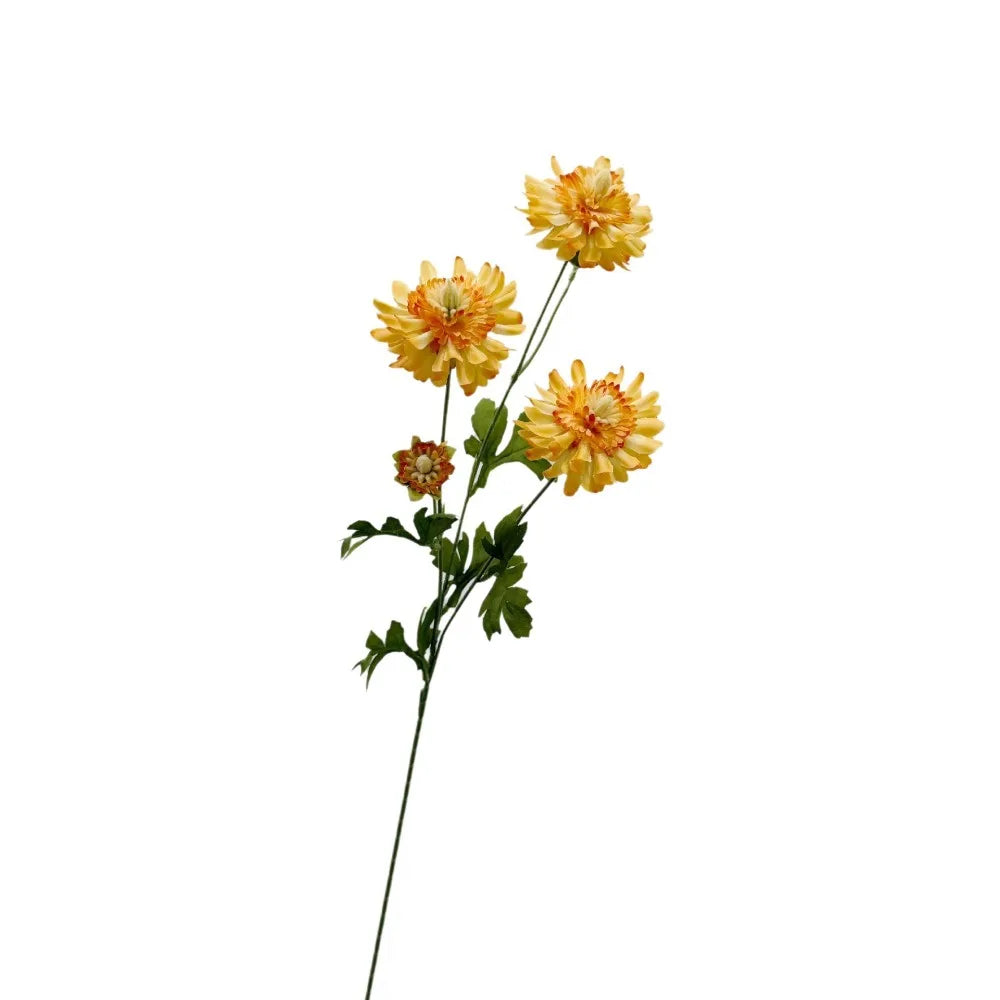 Yellow Artificial Chrysanthemum Stems – Faux Silk Flowers Artificial Flower Stems Richie's Yellow