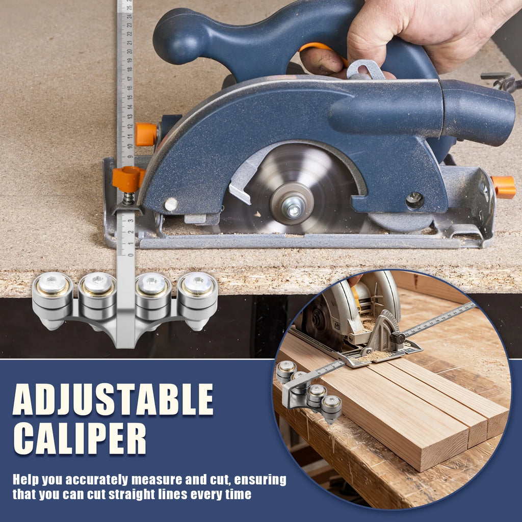 Circular Saw Guide Rail – Stainless Steel Adjustable Cutting Guide Saw Cutting Guide Richie's