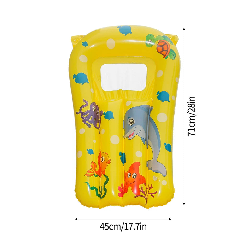 Kids Inflatable Floating Surfboard Pool Lounger | VAKIND Kids Pool Float Richie's Yellow 45x71cm