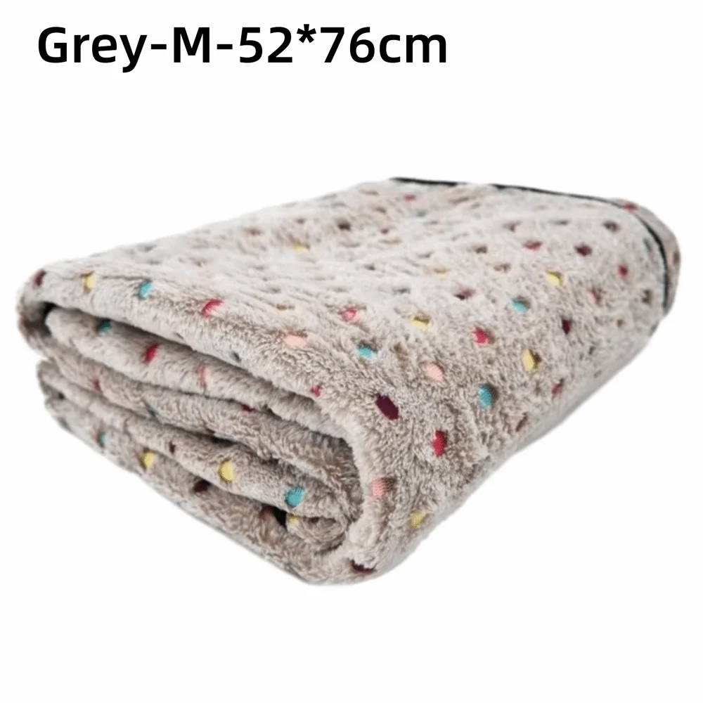 Ultra-Soft Machine Washable Pet Blanket for Dogs & Cats Pet Bed Blanket Richie's Grey-M