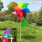 Colorful Wooden Windmill Wind Spinner Garden Ornament 14–32CM Garden Wind Spinner Richie's 32CM