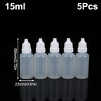 5-Pack Refillable Squeeze Dropper Bottles 3–100ml | Oil, Paint & Ink Squeeze Dropper Bottles Richie's 15ml