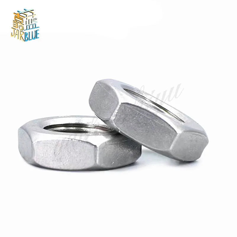 304 Stainless Steel Thin Jam Nuts M6–M16 Fine Thread DIN439 Thin Jam Nuts Richie's