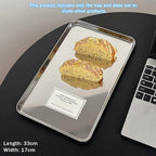 Nordic Stainless Steel Rectangular Dessert & Cake Serving Tray Serving Tray Richie's 3