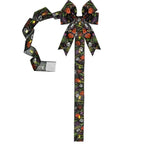 Halloween Printed Bow Decoration with Long Hanging Tails Halloween Bow Decoration Richie's 1